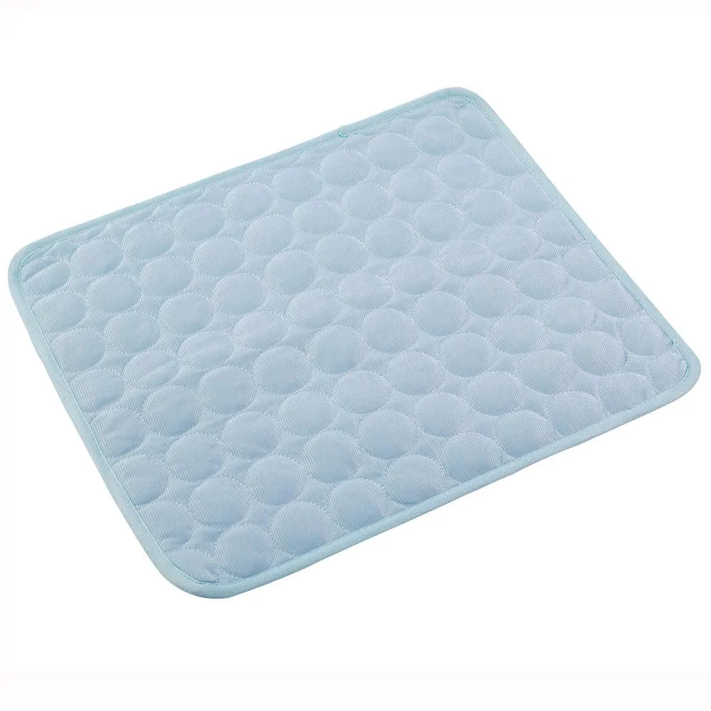 The light blue colourway of the ice pad cooling dog bed