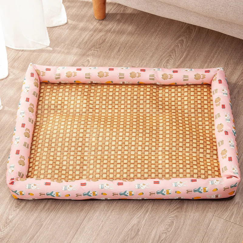 A cooling woven rattan mat for dogs — supplier photograph 12 of 12