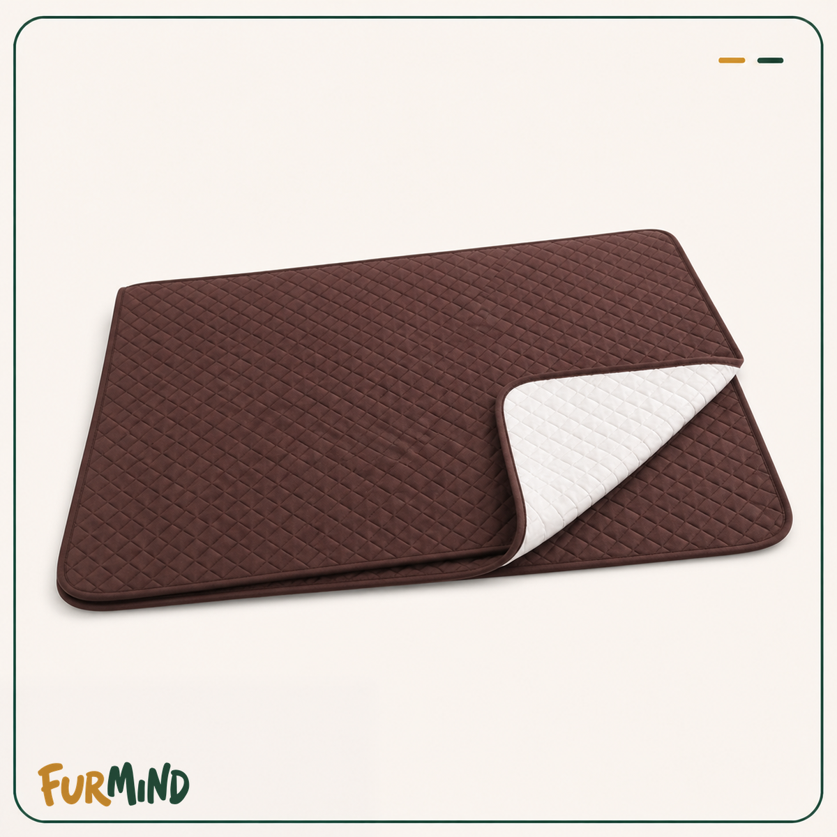Brown waterproof quilted bed cover