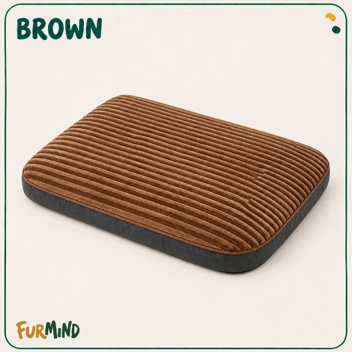 Brown corduroy dog bed