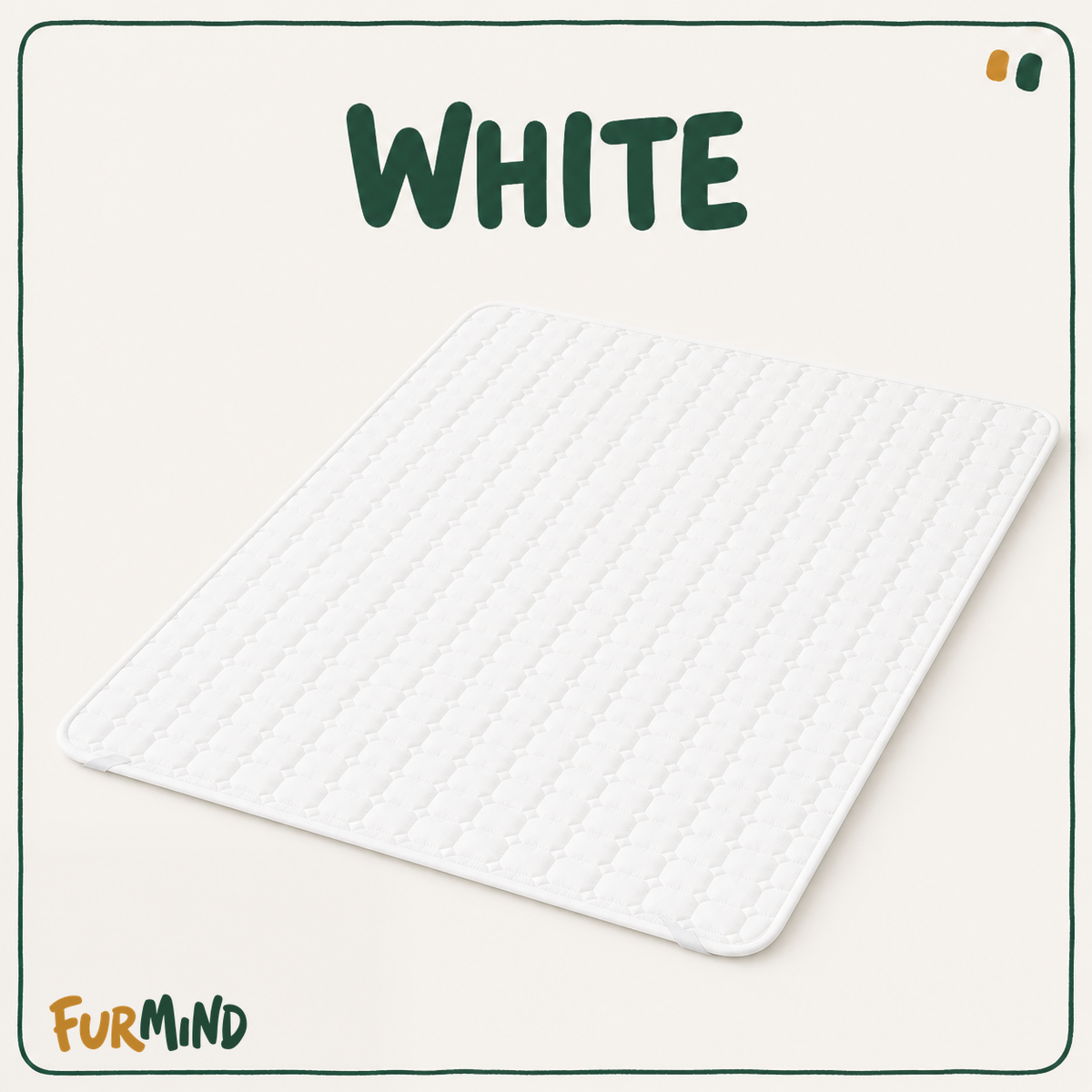 White octagon-channel quilted mattress-top pad