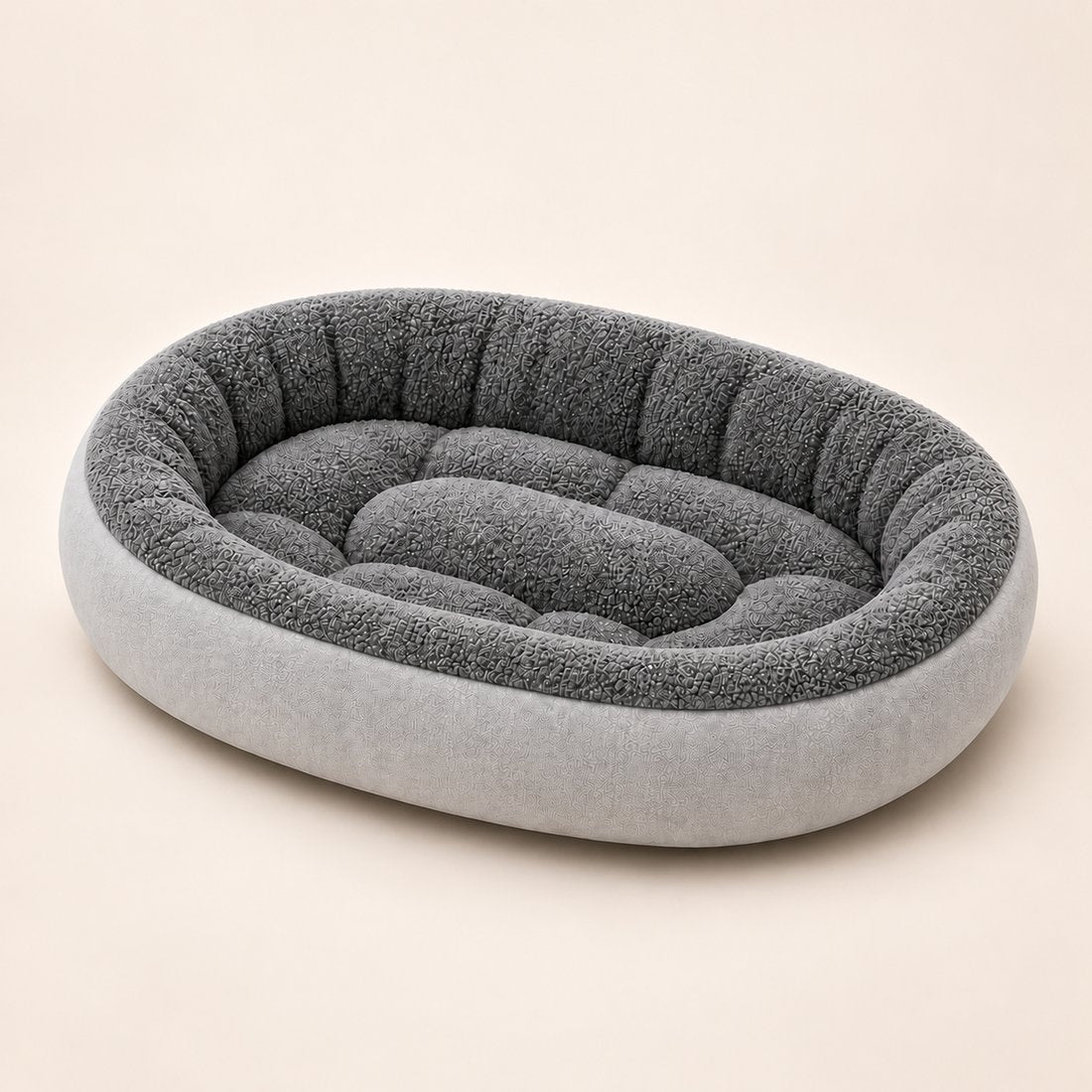 Oval Plush Dog Bed
