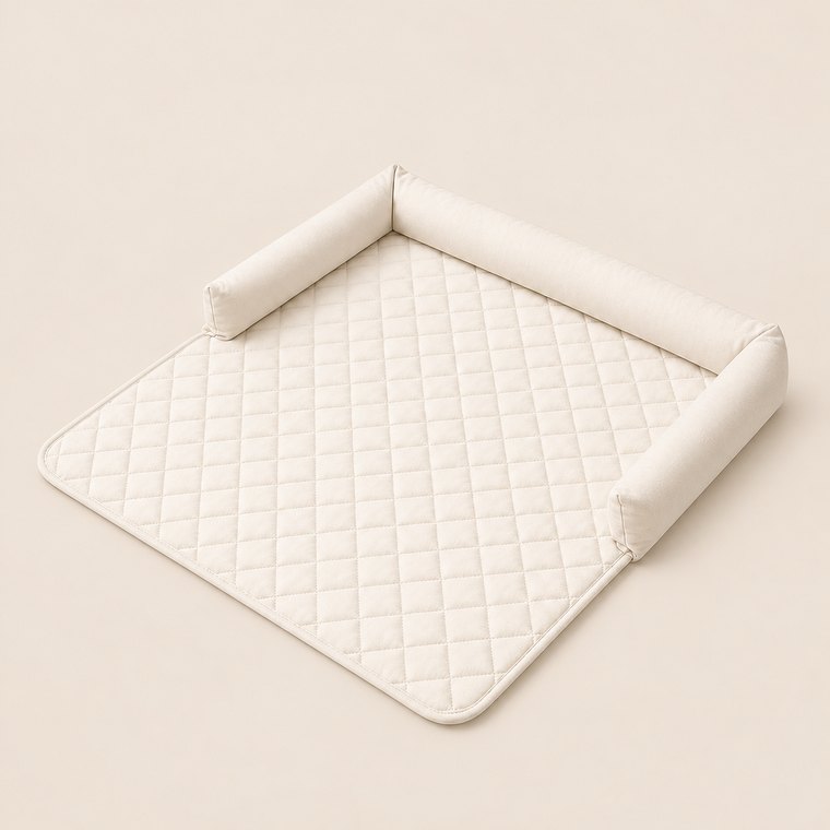 Bolstered Sofa Dog Mat in White