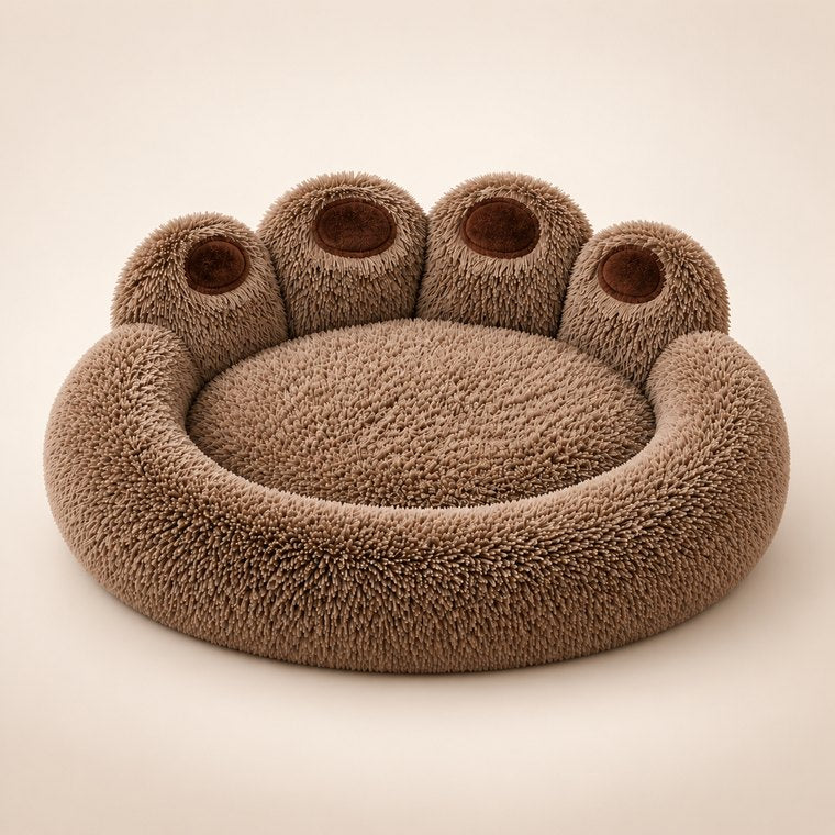 Fluffy Dog Basket Bed