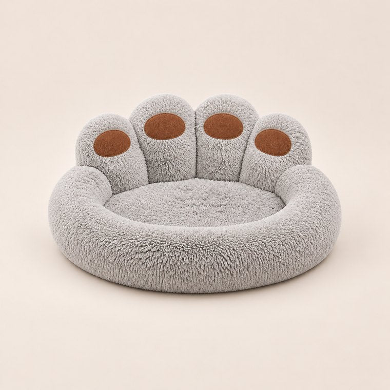 Fluffy Dog Basket Bed