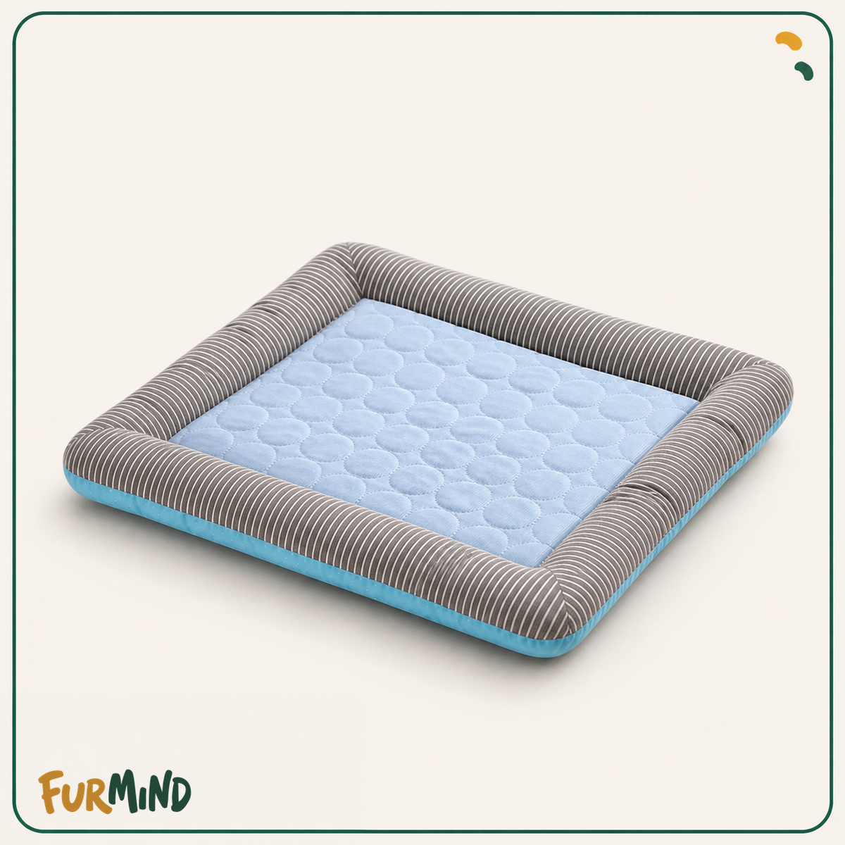 Cooling Ice Silk Bolster Dog Bed