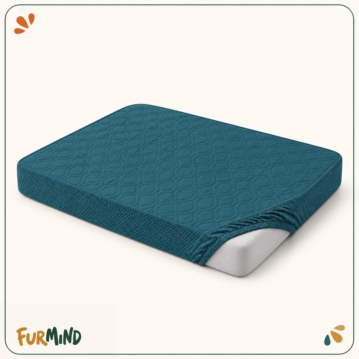Fitted Quilted Dog Bed Cover
