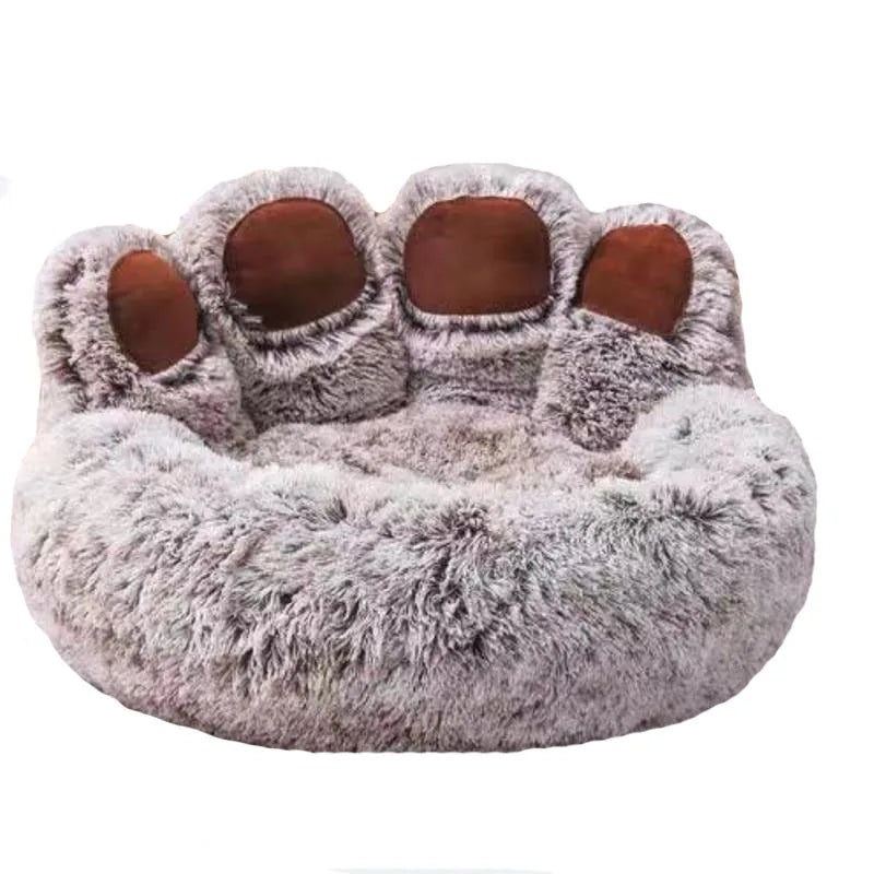 A dog bed with sides on three edges