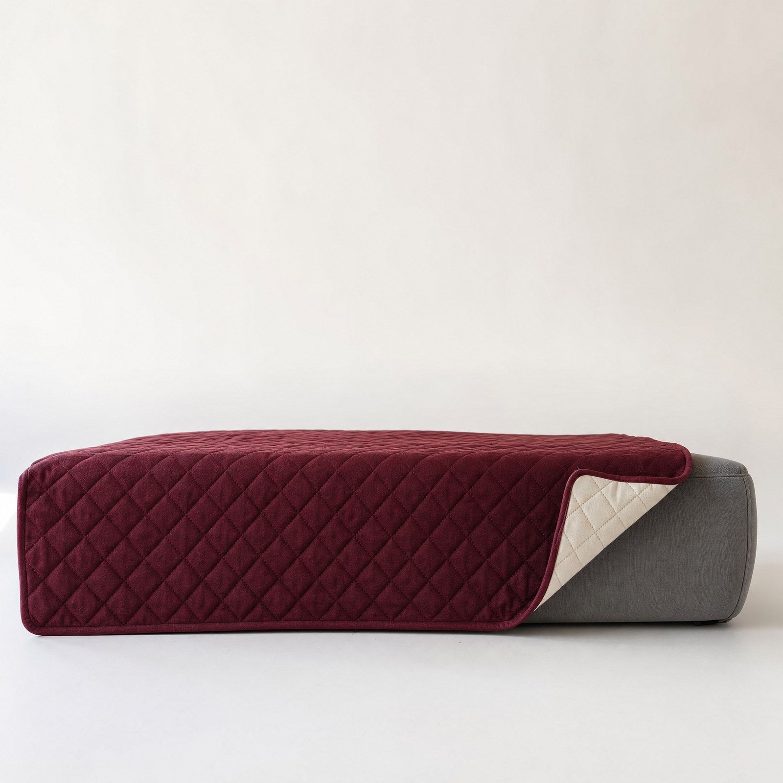 The throw seen at seat level, showing how thin it sits