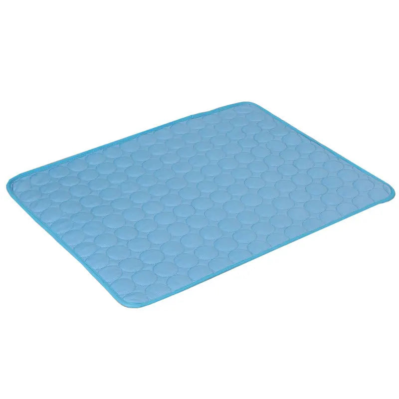 The blue colourway of the ice pad cooling dog bed