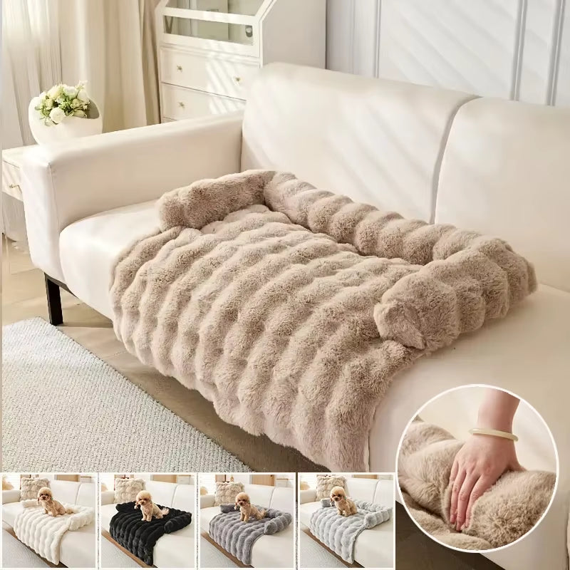 A plush sofa dog bed — supplier photograph 2 of 11