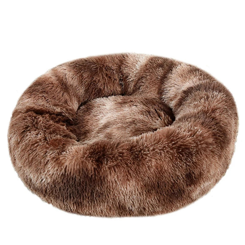 A dusty pink warming plush donut dog bed — supplier photograph 11 of 20