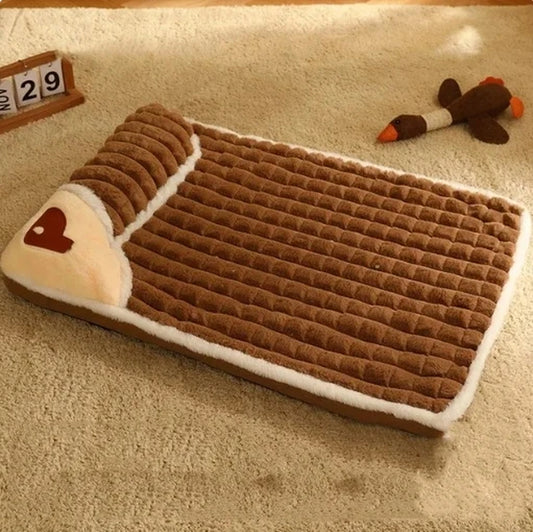 A foam dog bed, washable