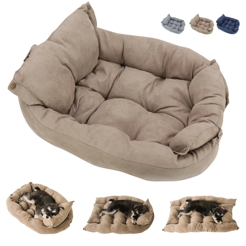 A warming quilted donut dog bed — supplier photograph 2 of 9
