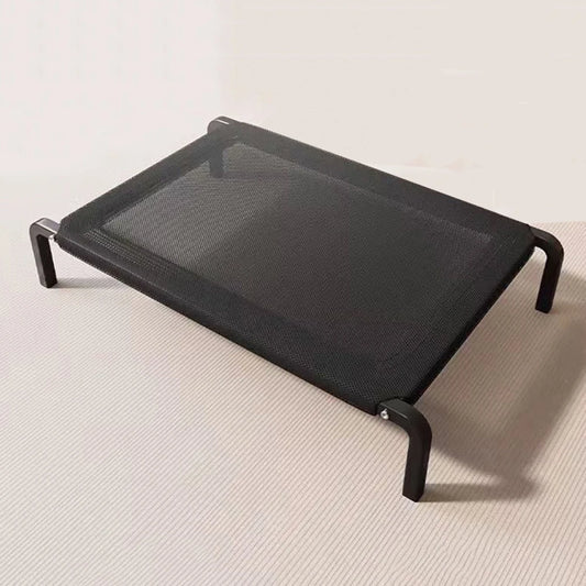 A raised dog bed on legs