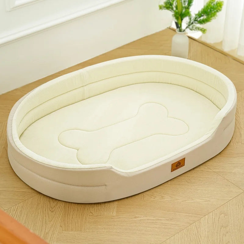 A dog bed with sides on three edges, waterproof and washable — supplier photograph 9 of 10