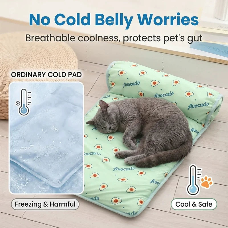 A mint green cooling ice silk mat for dogs — supplier photograph 2 of 8