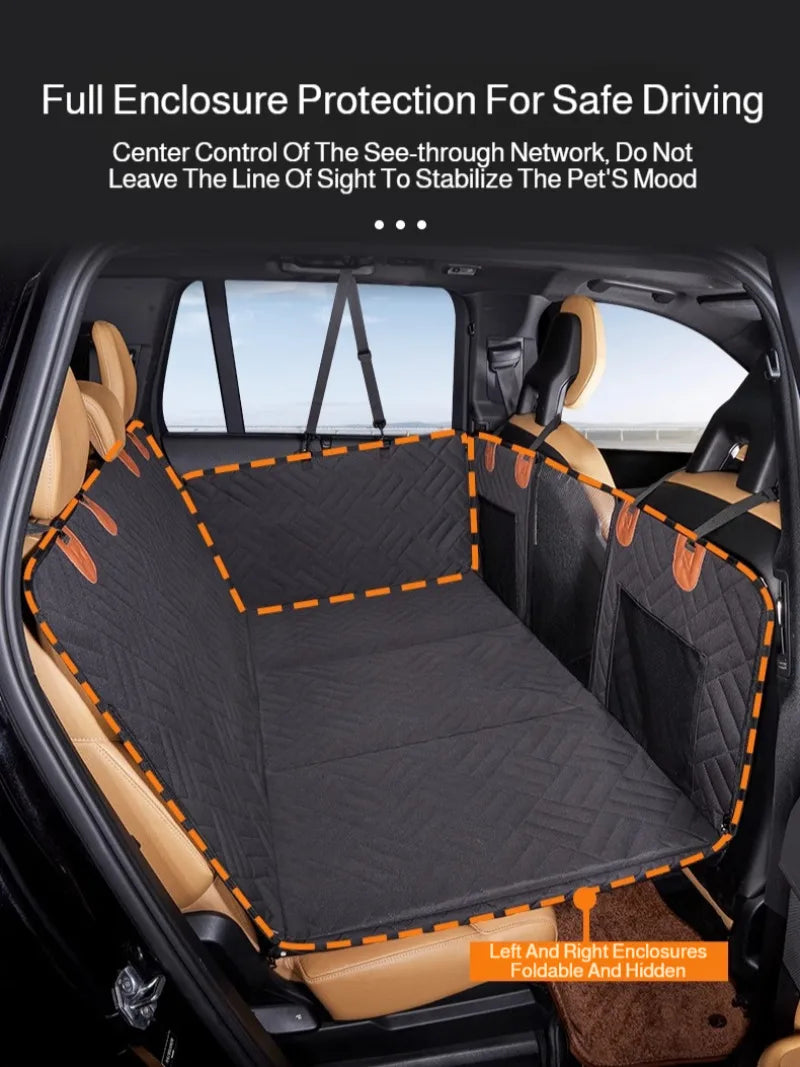 A black waterproof quilted car seat cover for dogs — supplier photograph 4 of 9