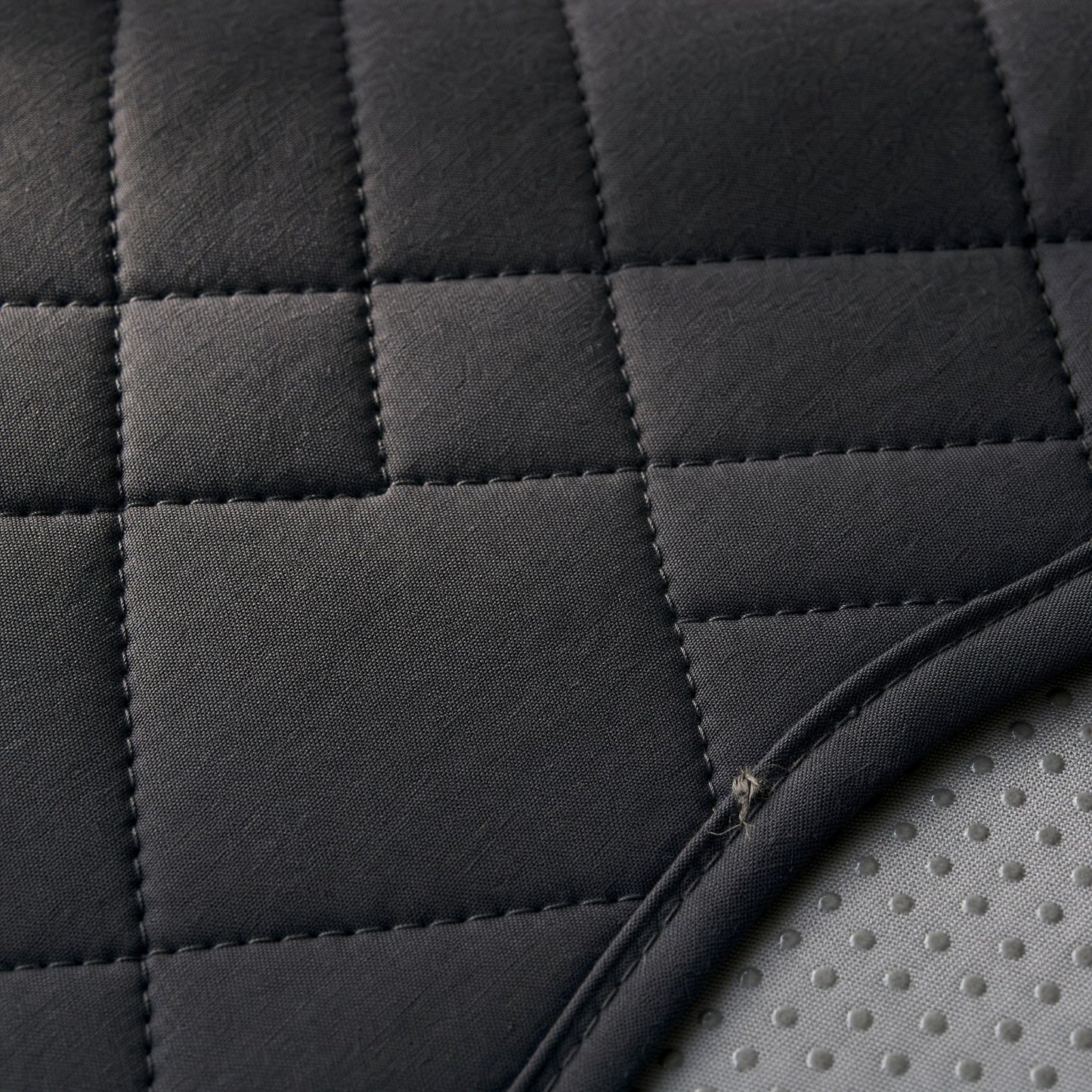 Close-up of the quilting and the dotted non-slip backing