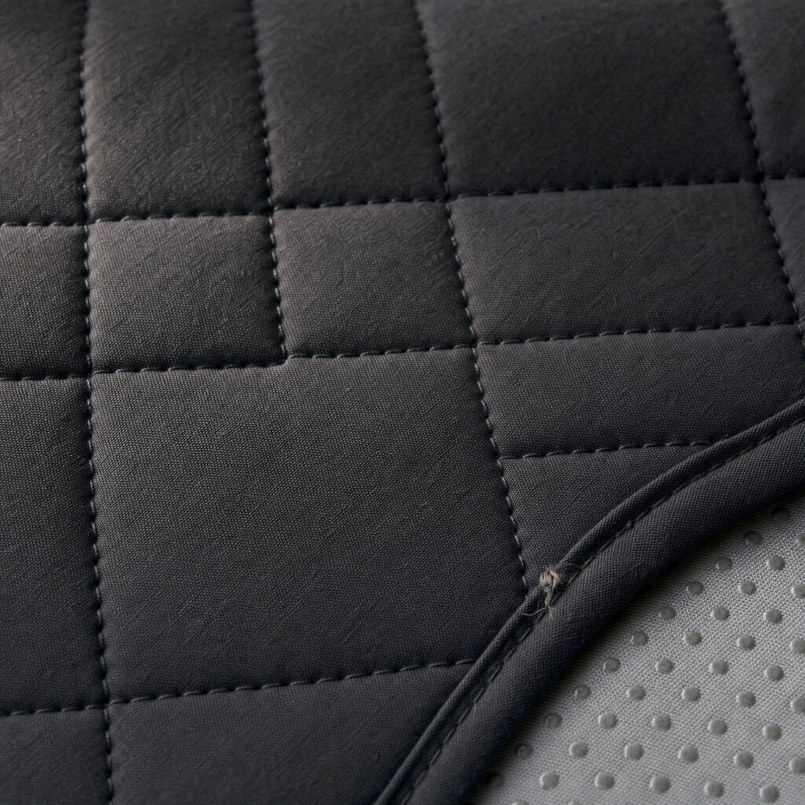 Close-up of the quilting and the dotted non-slip backing