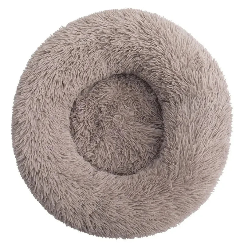A dusty pink warming plush donut dog bed — supplier photograph 19 of 20