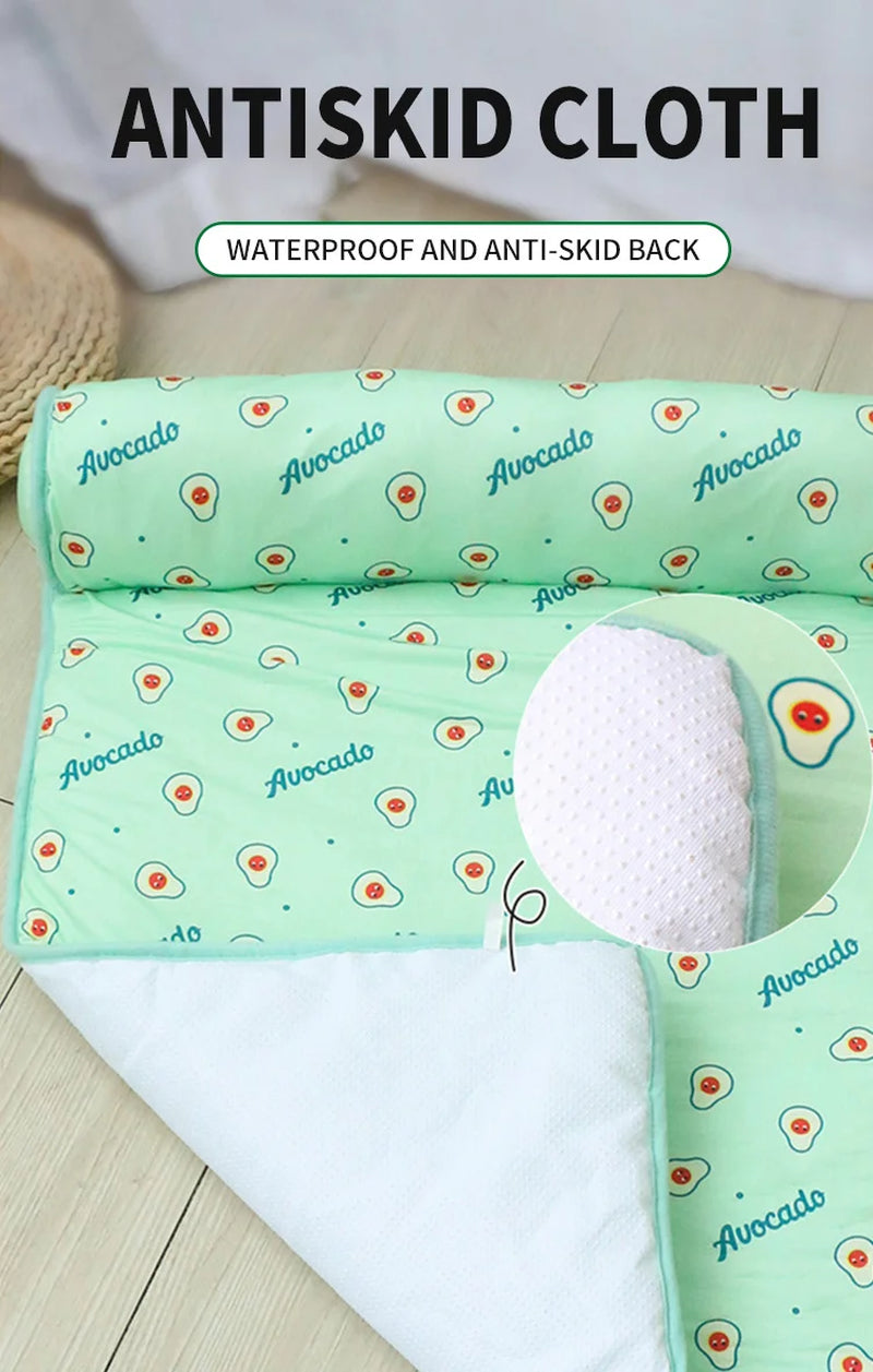A mint green cooling ice silk mat for dogs — supplier photograph 5 of 8