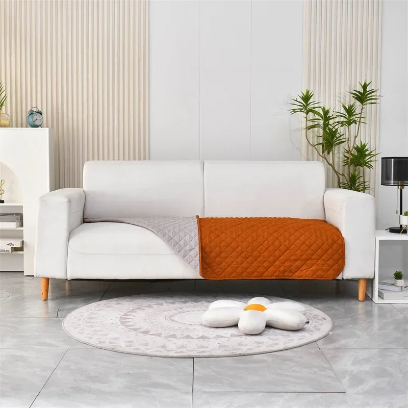 The chocolate colourway of the non-slip dog bed cover for incontinence