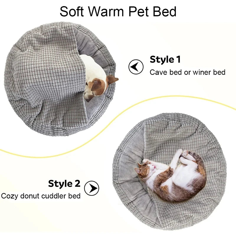 A warming fleece donut dog bed — supplier photograph 4 of 7