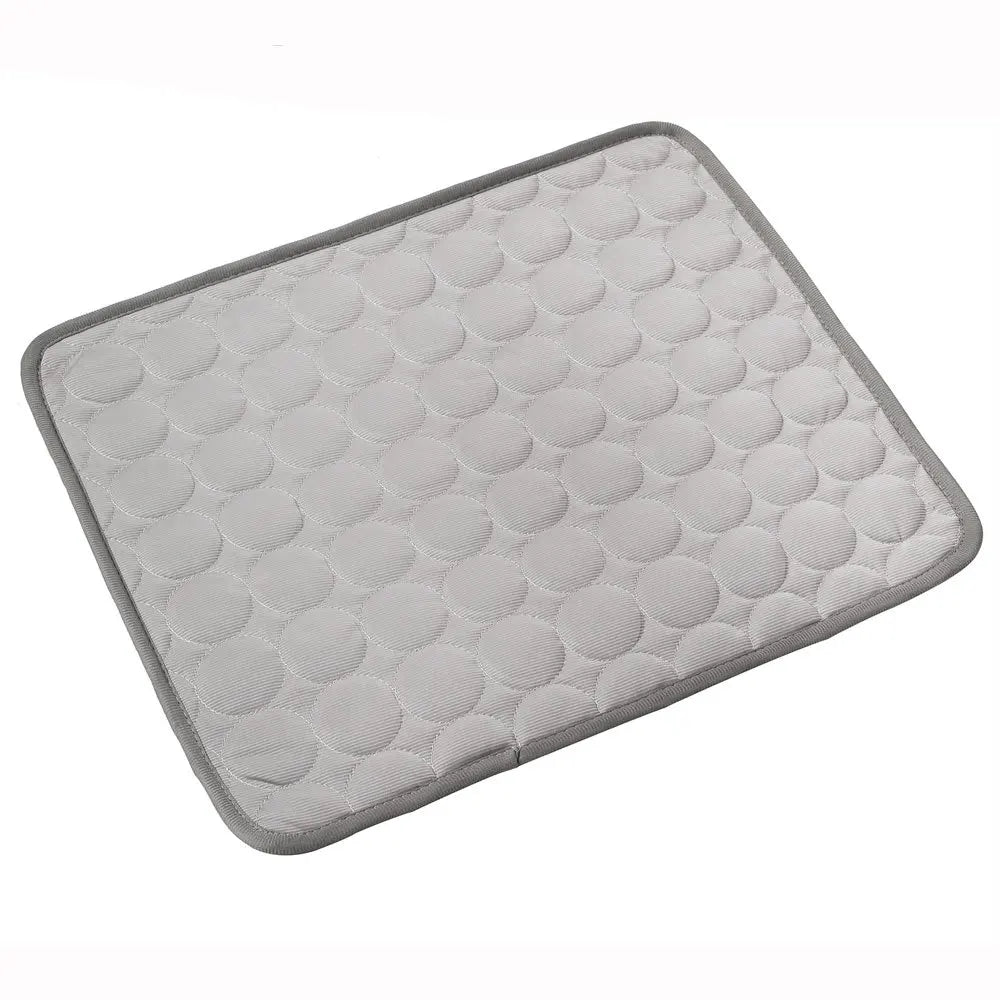The grey colourway of the ice pad cooling dog bed