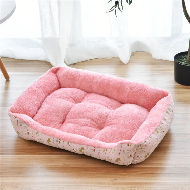 A fleece sofa dog bed