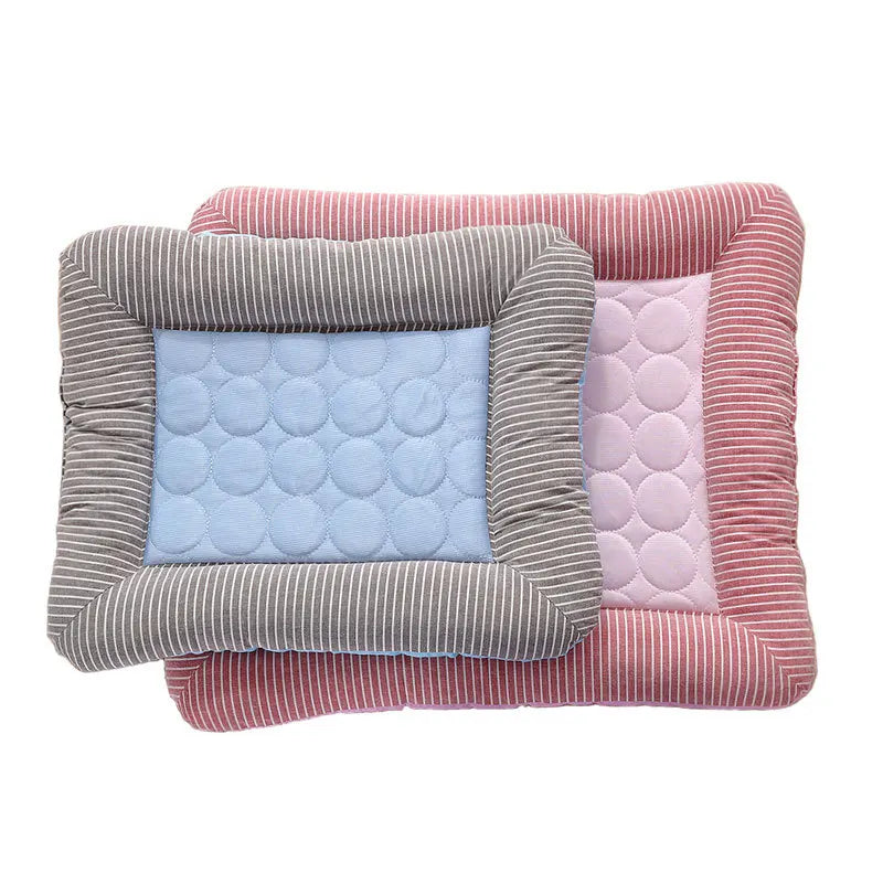 A cooling ice silk bolster dog bed — supplier photograph 3 of 8