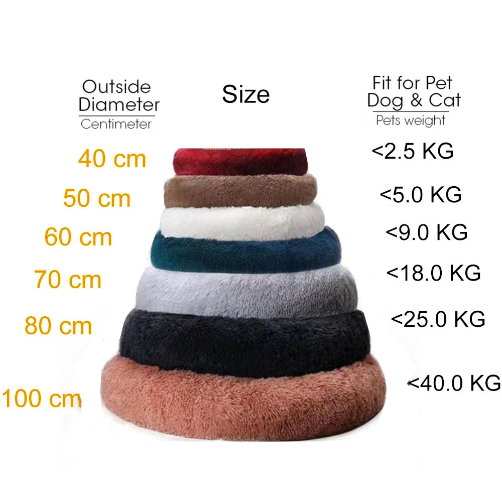A light frosted plush donut dog bed — supplier photograph 7 of 16