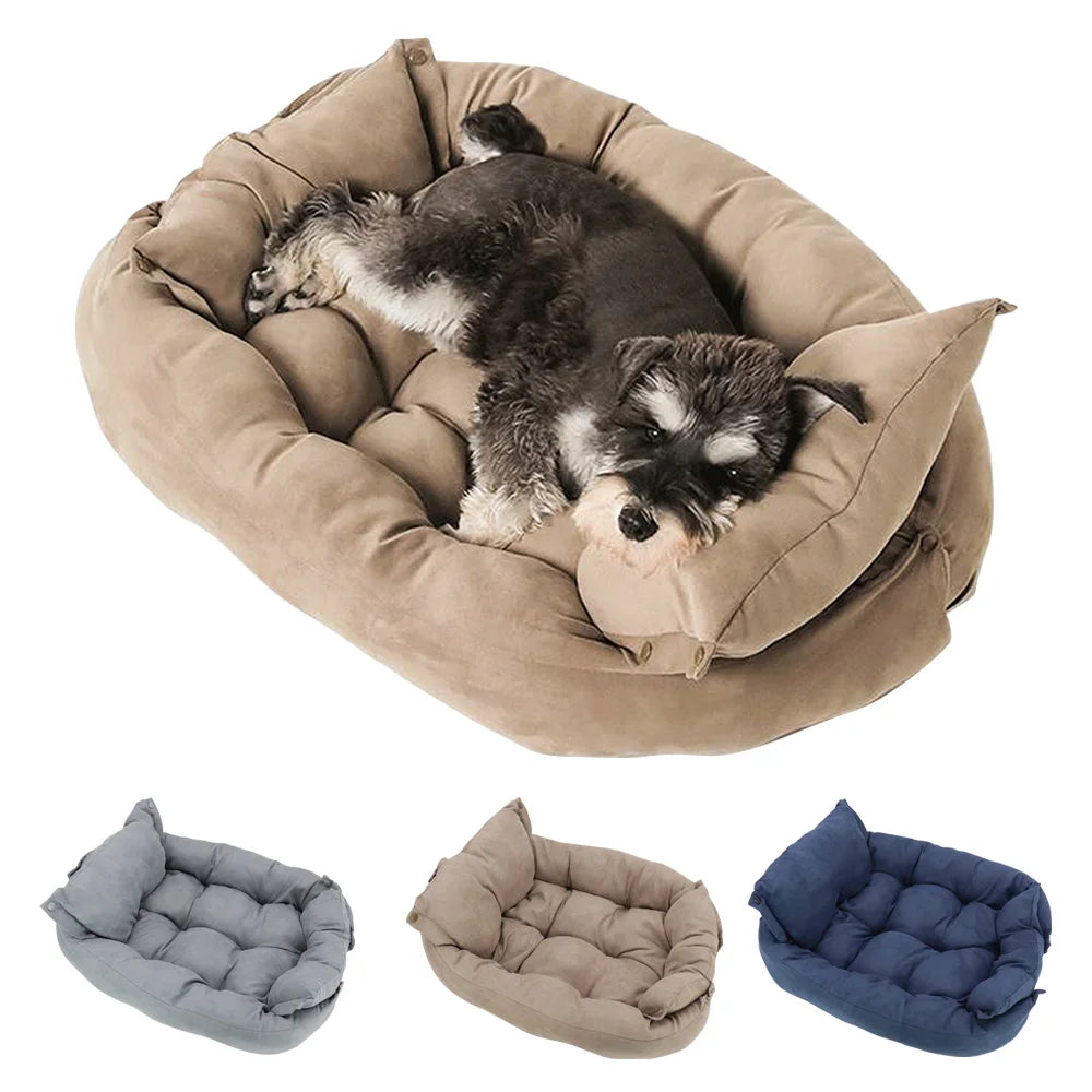 A dog bed with sides on three edges — supplier photograph 2 of 9