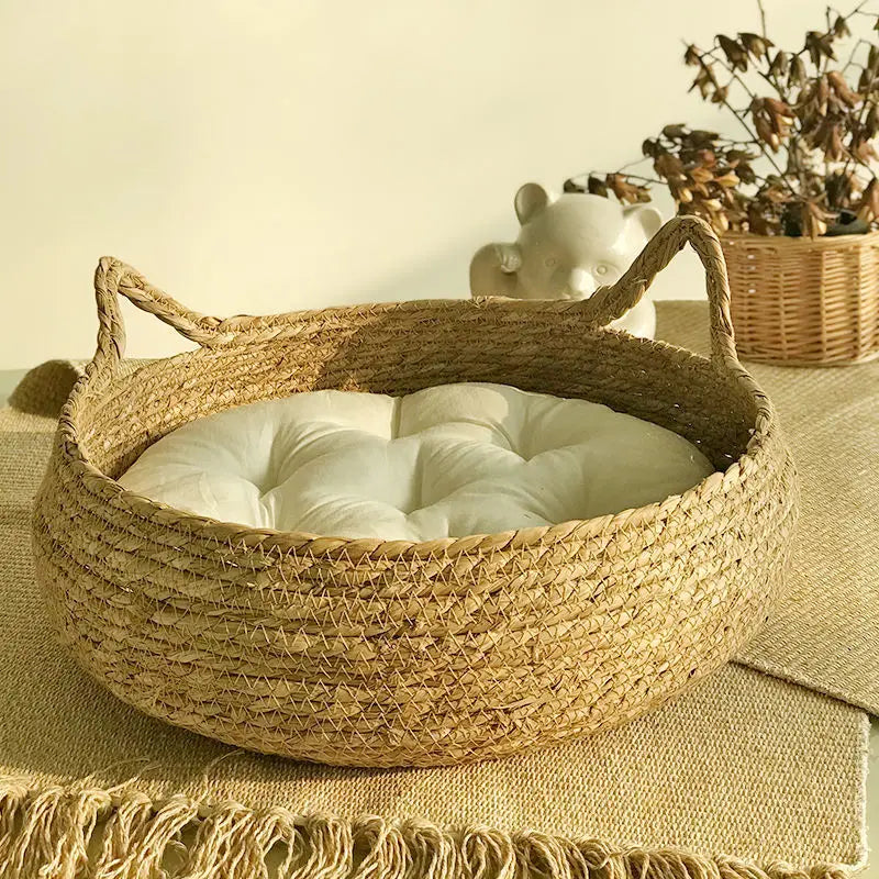 A woven rattan dog bed — supplier photograph 5 of 8