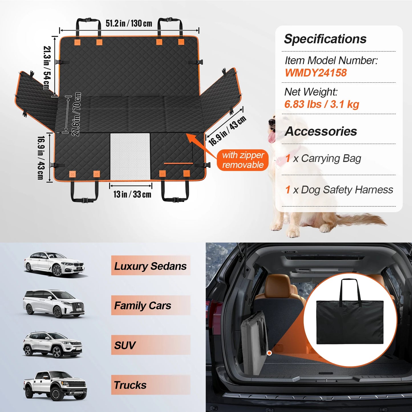 A mesh car seat cover for dogs — supplier photograph 8 of 8