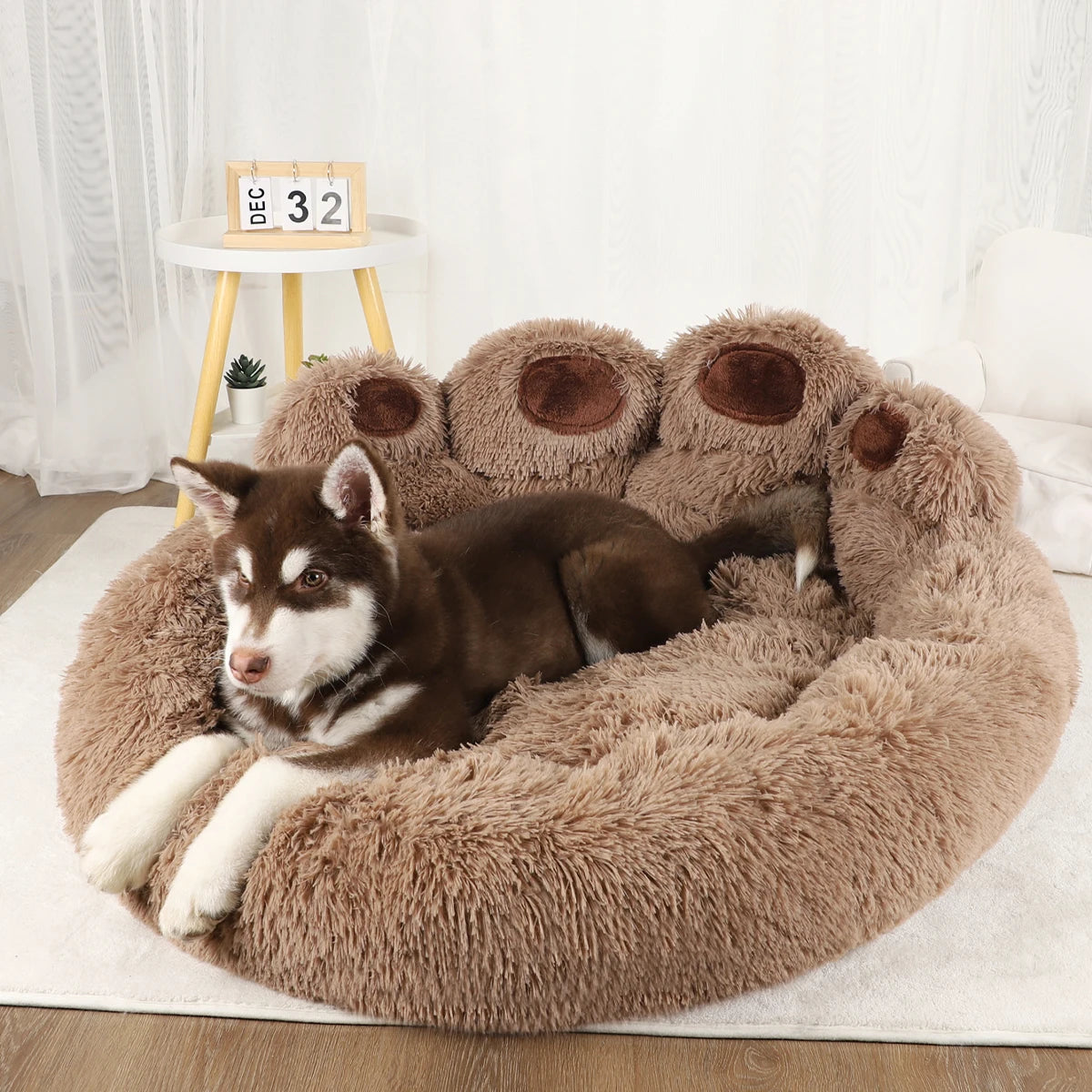 A dog bed with sides on three edges — supplier photograph 2 of 9