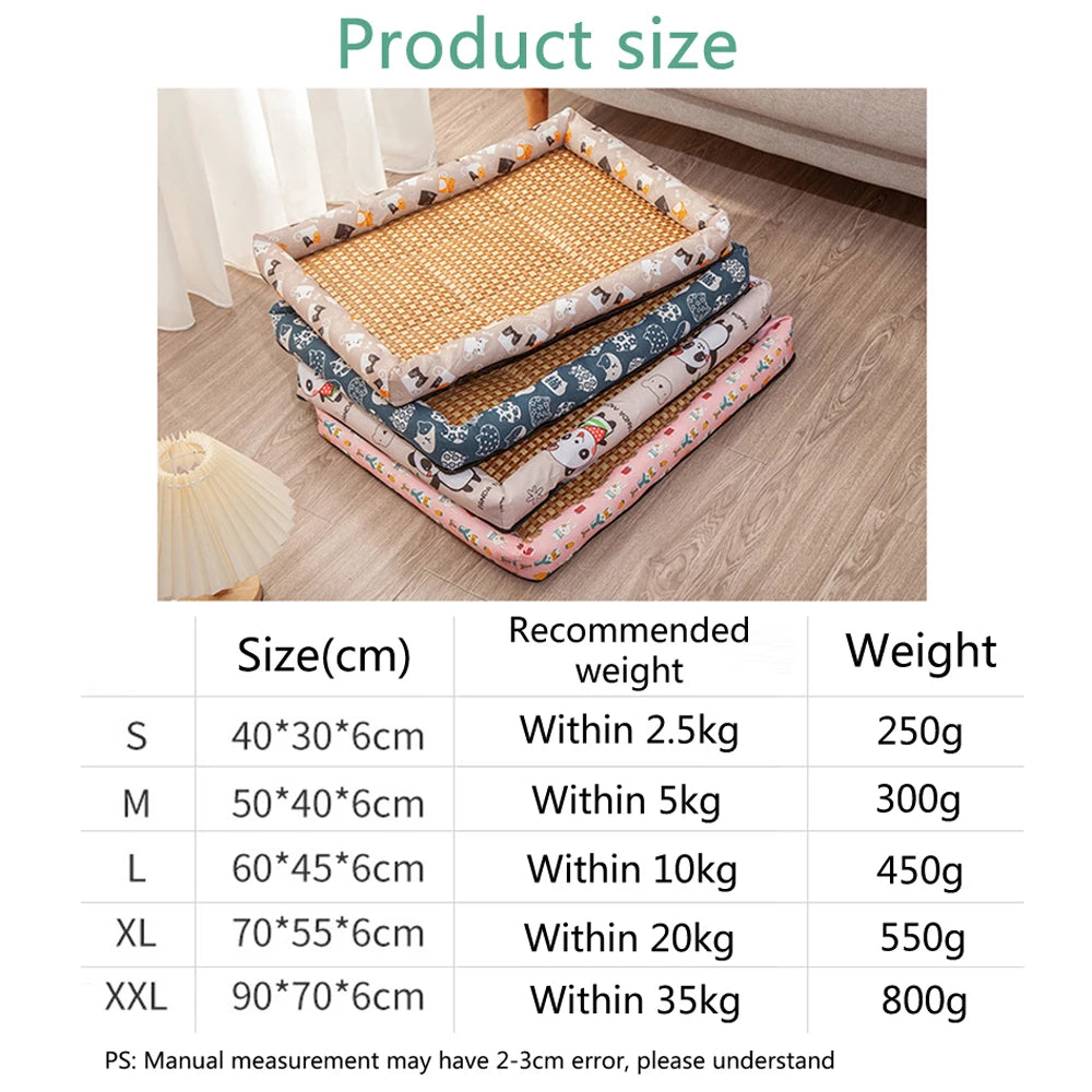 A cooling woven rattan bolster dog bed — supplier photograph 7 of 13