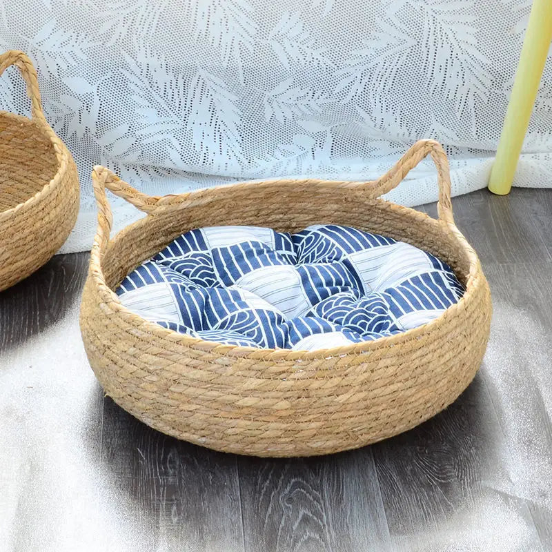 A woven rattan dog bed — supplier photograph 4 of 8