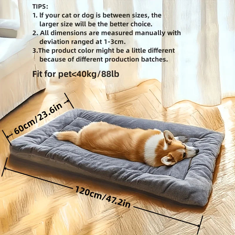 A dog bed with sides on three edges