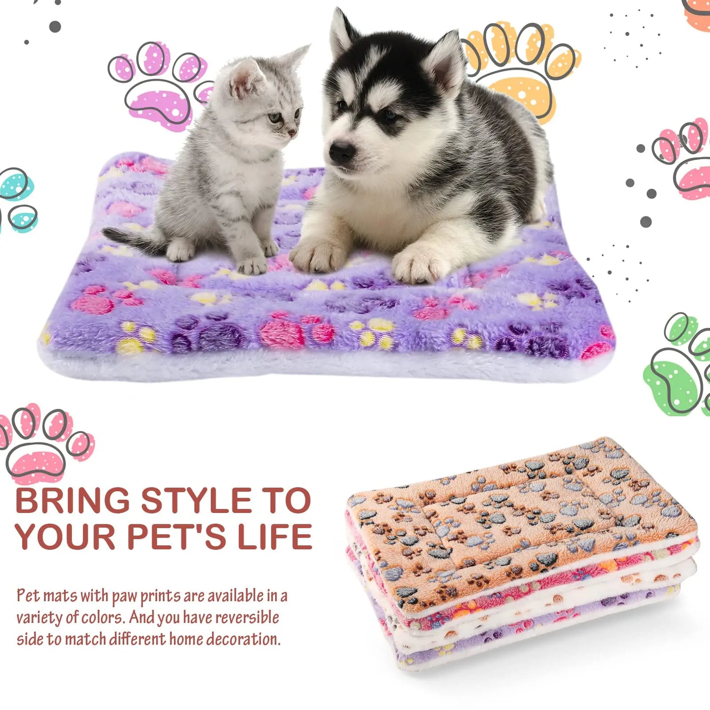 A grey fleece mat for dogs — supplier photograph 4 of 13
