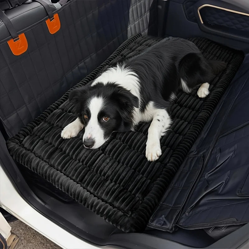 A flat dog bed pad, washable