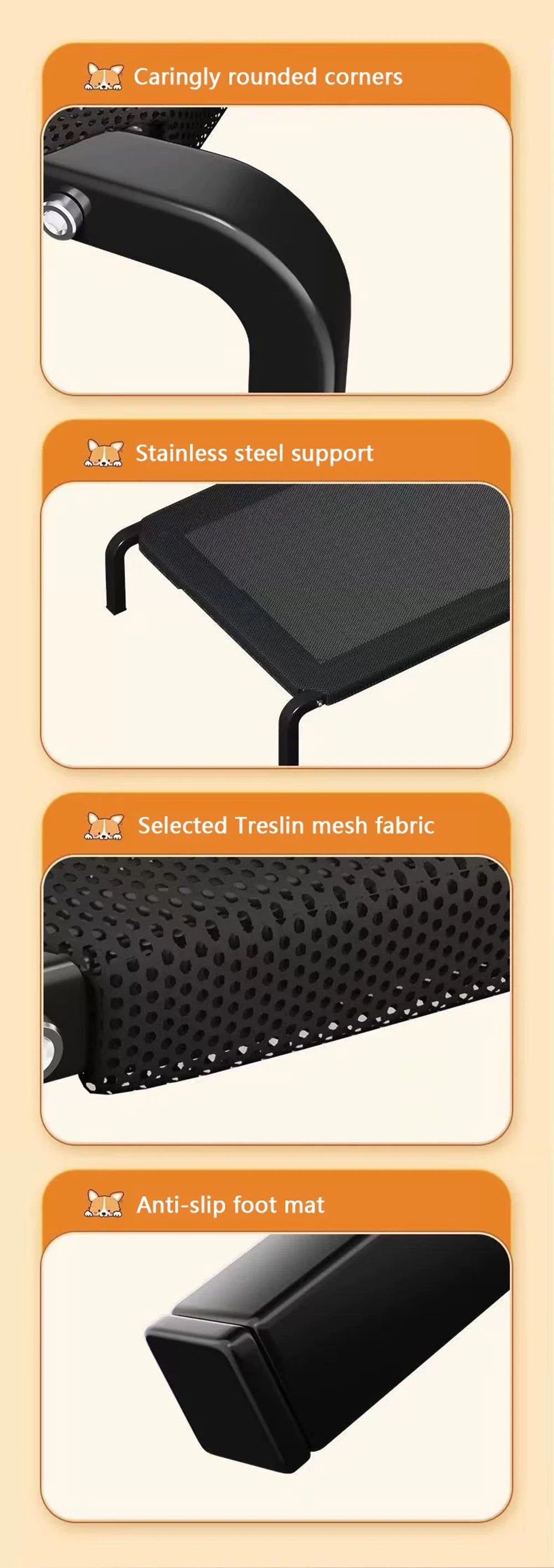 A raised dog bed on legs — supplier photograph 6 of 7