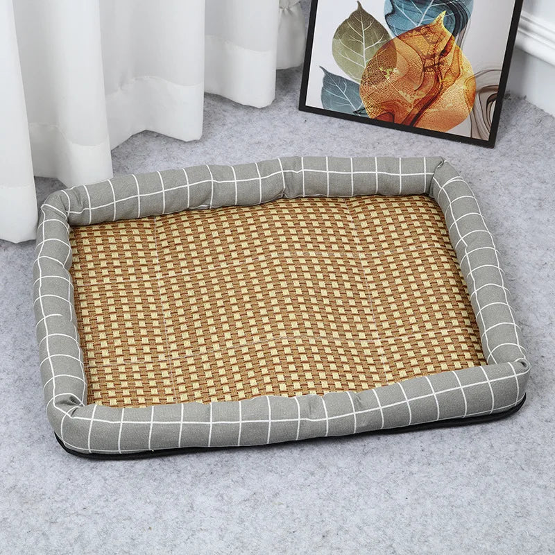 A cooling woven rattan mat for dogs — supplier photograph 11 of 12