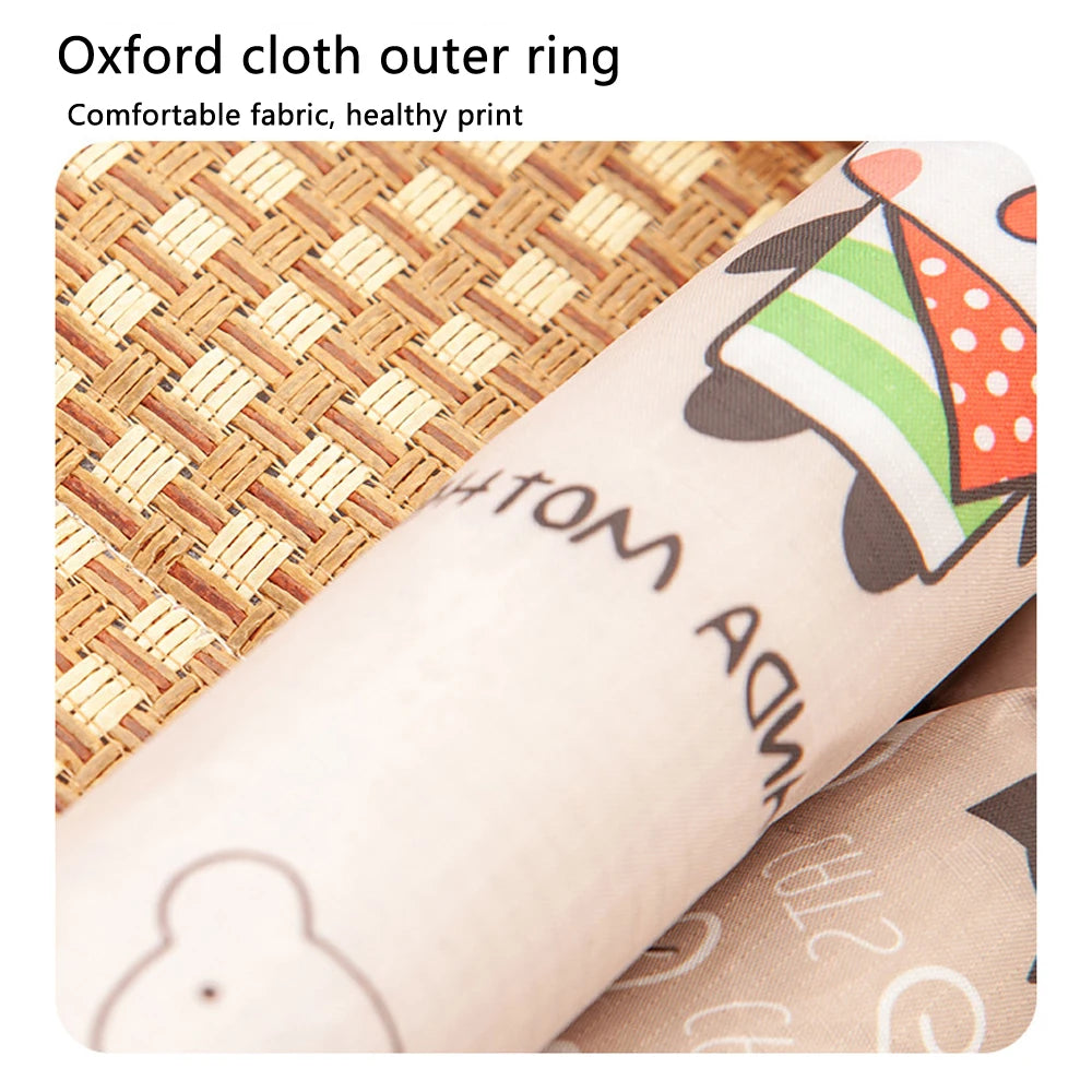 A cooling woven rattan bolster dog bed — supplier photograph 3 of 13