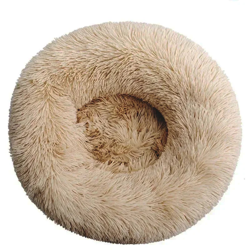 A dusty pink warming plush donut dog bed — supplier photograph 18 of 20