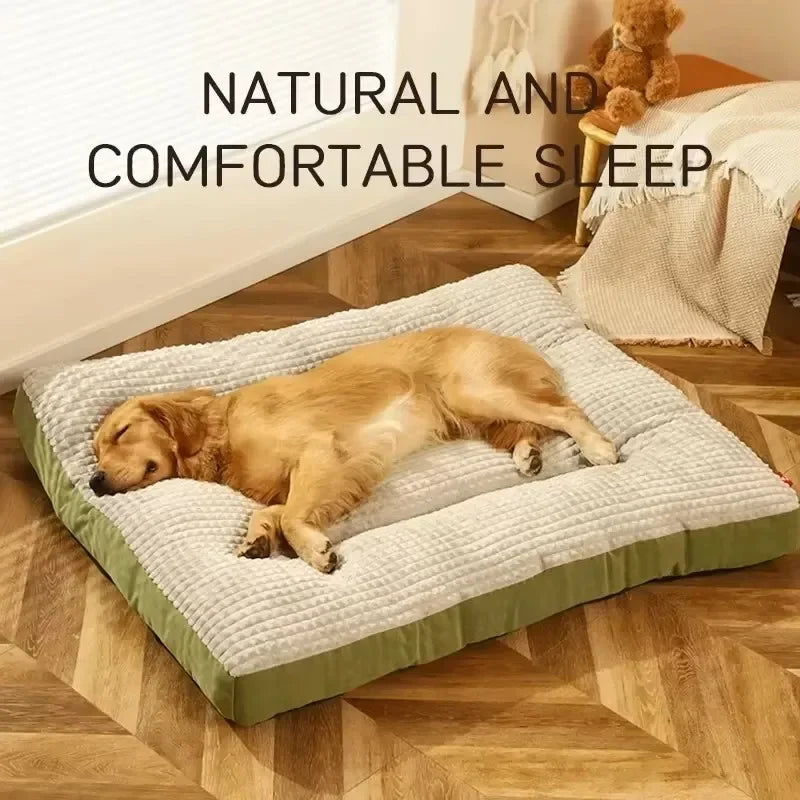 A flat dog bed pad, washable