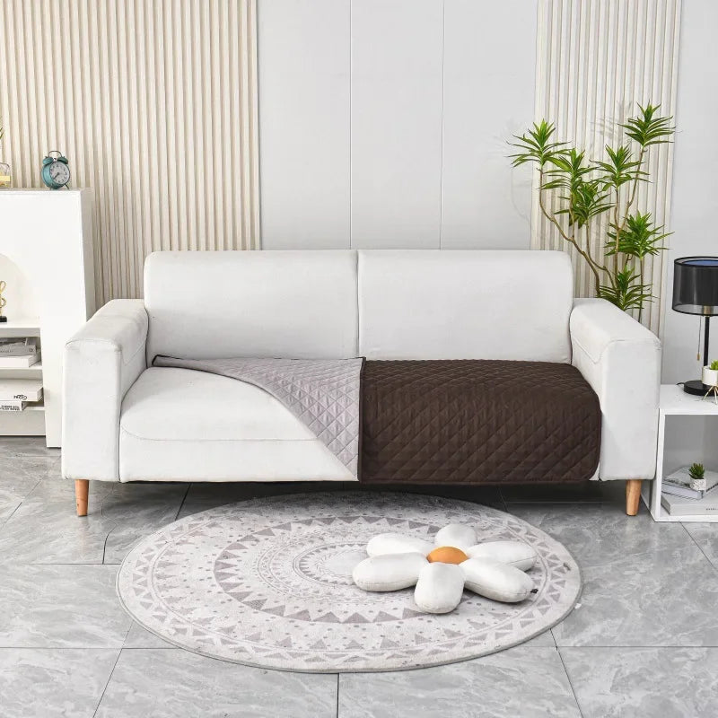 The coffee colourway of the non-slip dog bed cover for incontinence
