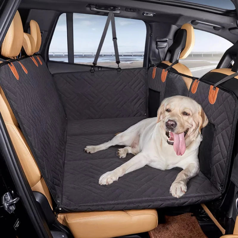 A black waterproof quilted car seat cover for dogs — supplier photograph 2 of 9
