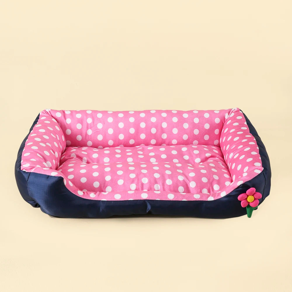 A dog bed with sides on three edges, washable — supplier photograph 12 of 20