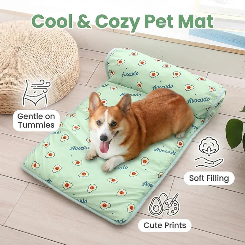 A mint green cooling ice silk mat for dogs — supplier photograph 3 of 8